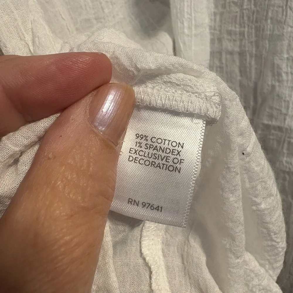 J. Jill White Embroidered Blouse - Picture 7 of 7